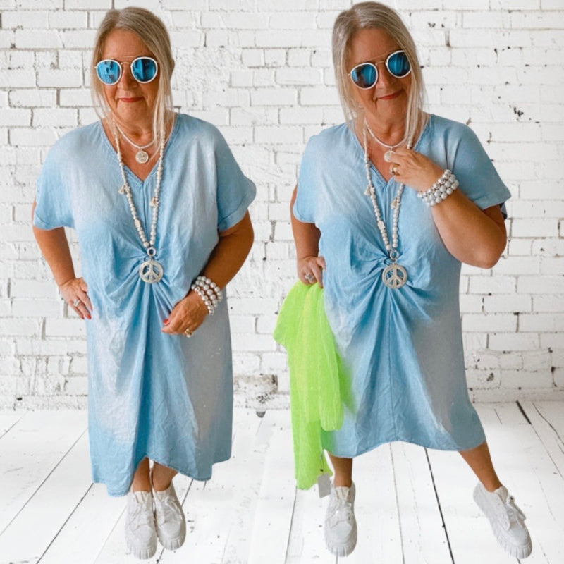 Kleid "TWISTED", light denim