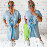 Kleid "TWISTED", light denim