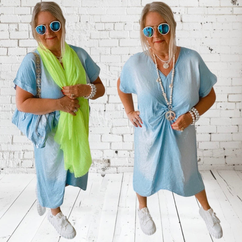 Kleid "TWISTED", light denim