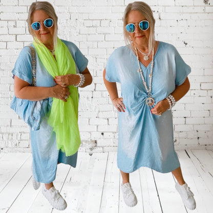 Kleid "TWISTED", light denim