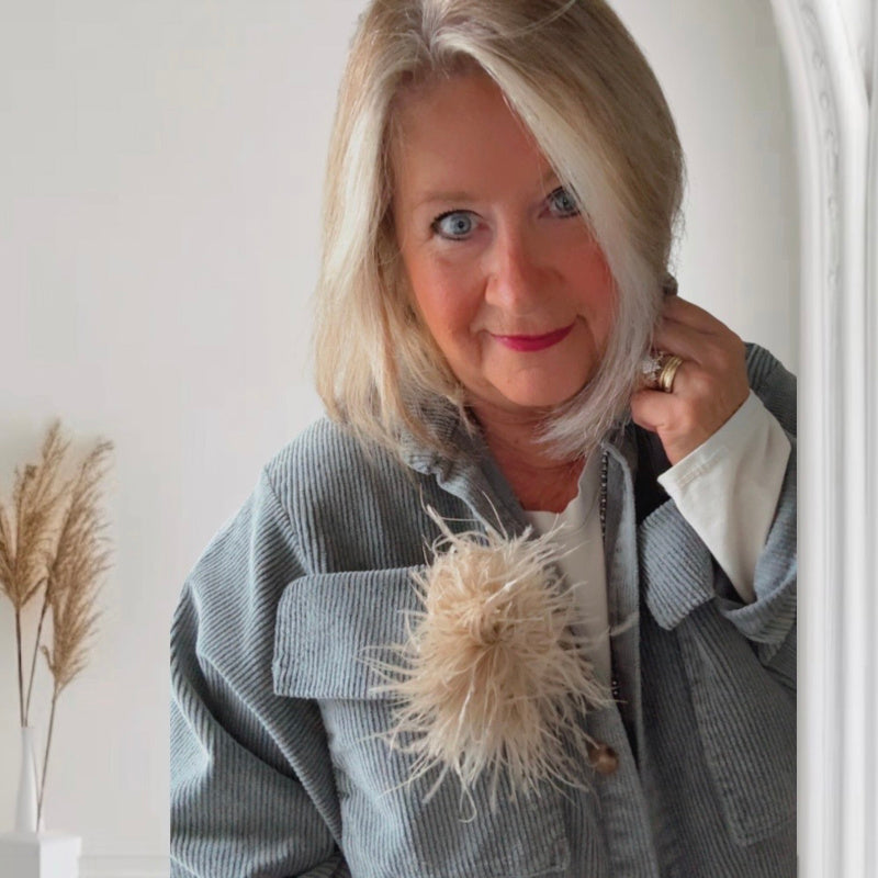 Cordjacke "MELLY", grau