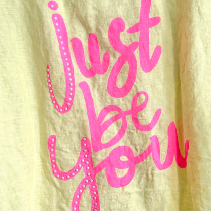 Leinen Shirt "JUST BE YOU", gelb