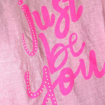 Leinen Shirt "JUST BE YOU", rosa