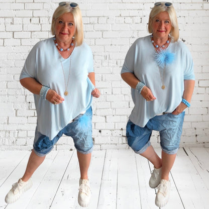 Jeans Baggy Bermuda "WRAP" (lieferbar ab 29.05.)