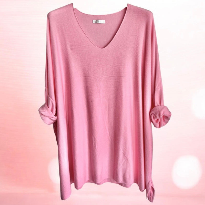 Leichter Strickpulli "SOFT TOUCH", rosa