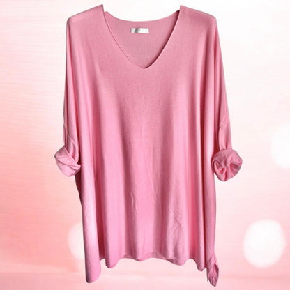 Leichter Strickpulli "SOFT TOUCH", rosa