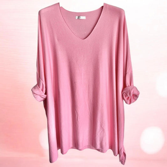 Leichter Strickpulli "SOFT TOUCH", rosa