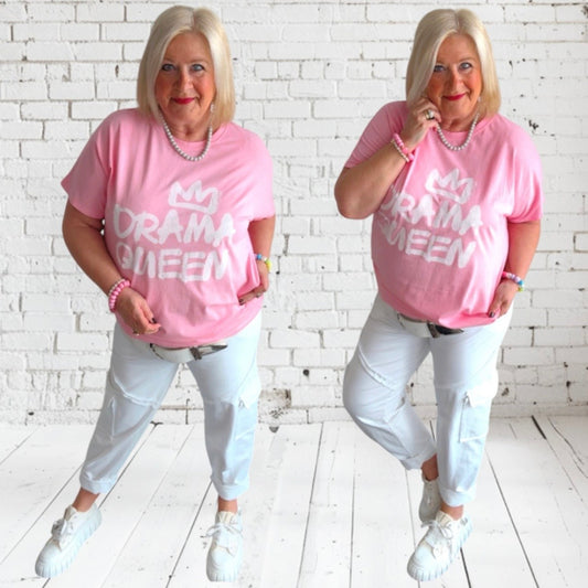 T-Shirt "DRAMA QUEEN" 👑, candy rosa