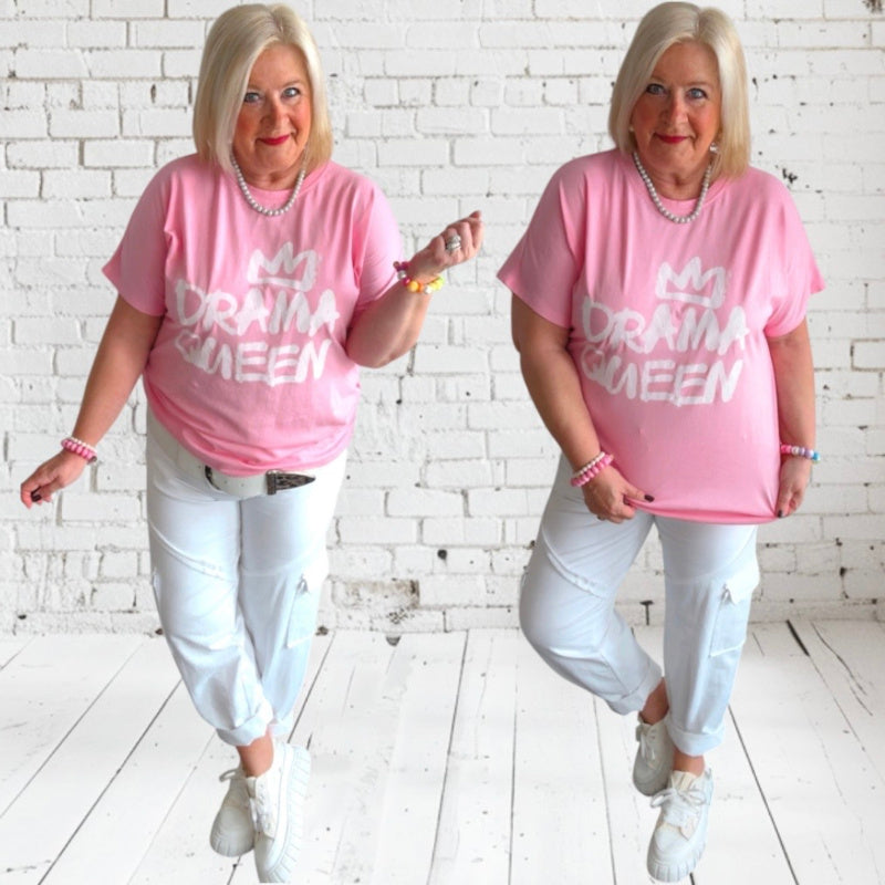 T-Shirt "DRAMA QUEEN" 👑, candy rosa