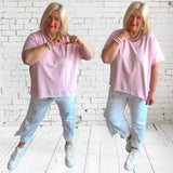 T-Shirt "LIEBLINGSTAG", barbie rosa