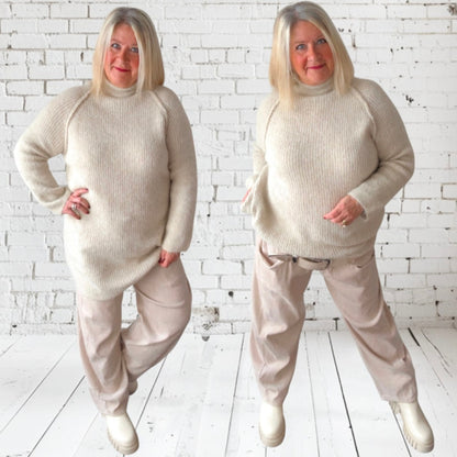 Long Pullover "ALPACA", beige