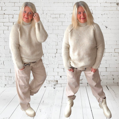 Long Pullover "ALPACA", beige