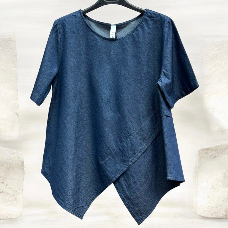 SUN SUN Shirt "TRIANGLE", Jeans Optik