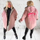 Softshell Mantel "BROOKLYN" mit Kapuze, rosé