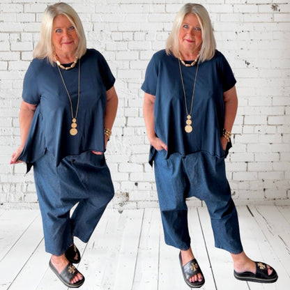 WENDY TRENDY T-Shirt "JUST BLUE", marine