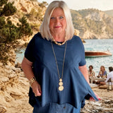 WENDY TRENDY T-Shirt "JUST BLUE", marine