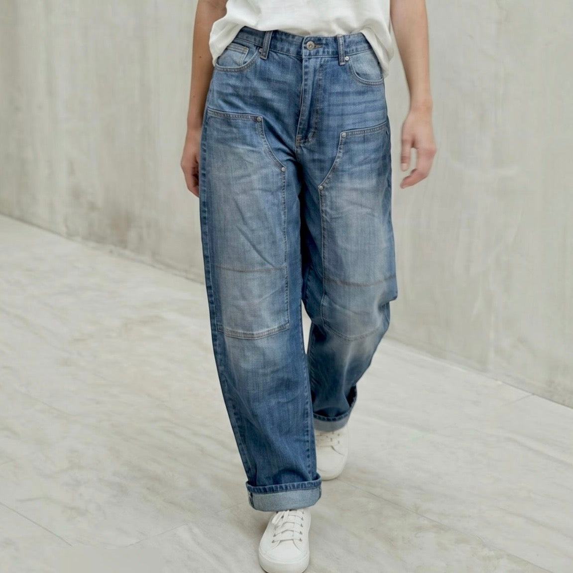 SEXY WOMAN Jeans "WORKER STYLE" mit Barrel-Bein