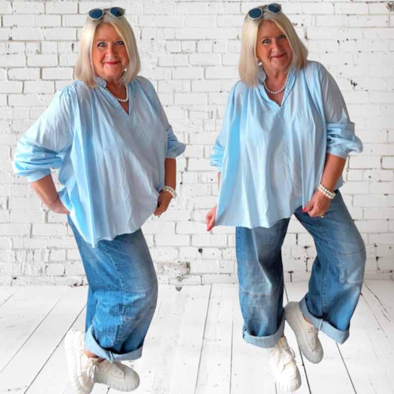 ESVIVID Bluse "BRIGHT", hellblau