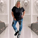 T-Shirt "SLING BACK", schwarz