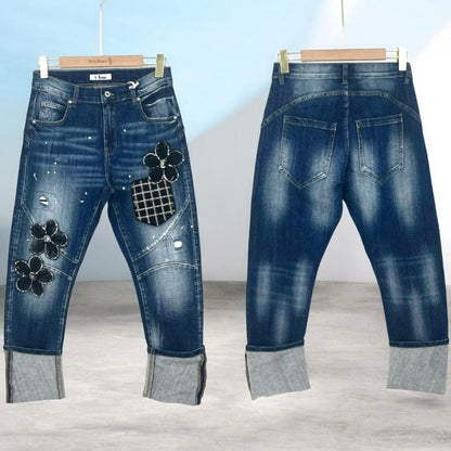 SEXY WOMAN Jeans "BLACK BLOSSOM"