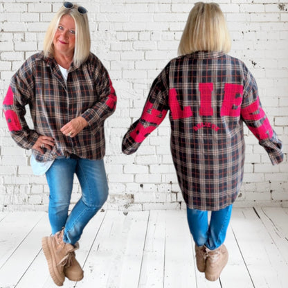 Flanellhemd "MORNING BREW", schwarz-kariert