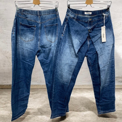SEXY WOMAN Jeans "OVERLAP" mit weitem Bein
