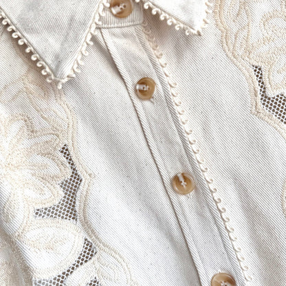 Jeansjacke "SABBIA BLOSSOM", sand