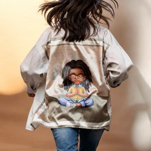 ESVIVID gestreifte Bluse "NAMASTE", beige