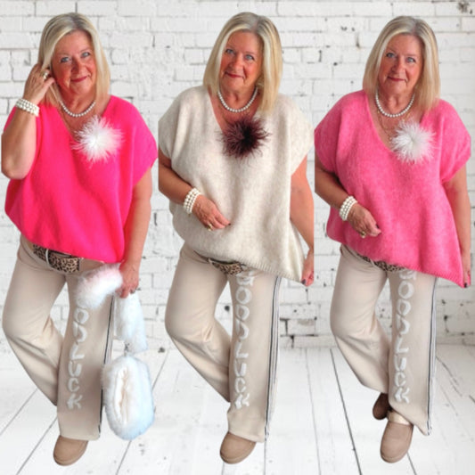 Pullunder V-Neck "TACY", in 3 Farben (Pullover ohne Arm)