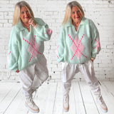 Pullover mit Kragen "DIAMOND", mint