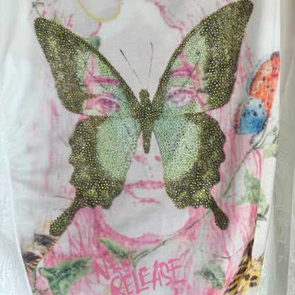 Gypsy Tunika Shirt "RELEASE", creme/pastell