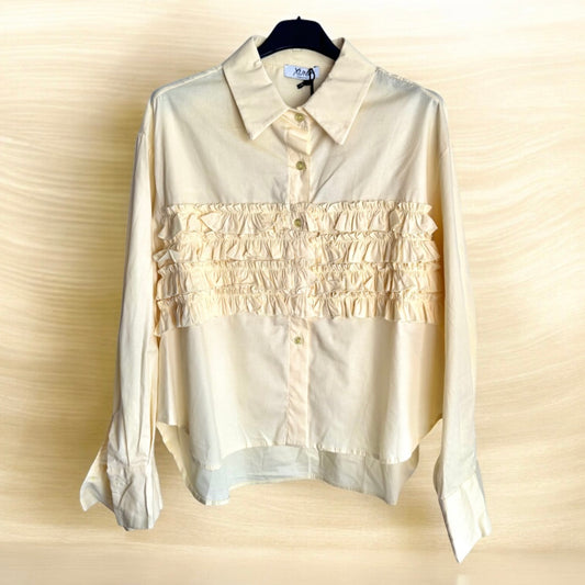 Bluse "LOVELY MUSE" mit Rüschen, gelb