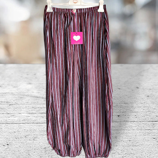 ESVIVID leichte Pumphose "STRIPES", bordeaux/hellblau