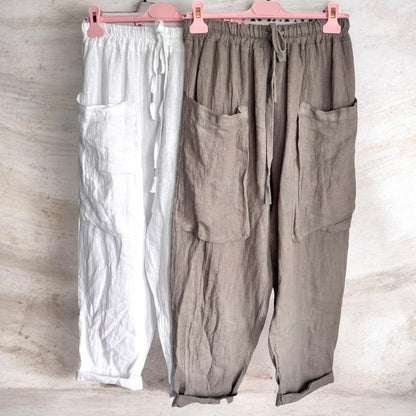 Leinen Hose "BIG POCKETS"