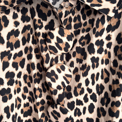 Bluse "LEO" 🐆 mit 3 großen Leo-Knöpfen