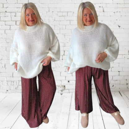 Viskose Marlene Hose "POLKA DOTS"