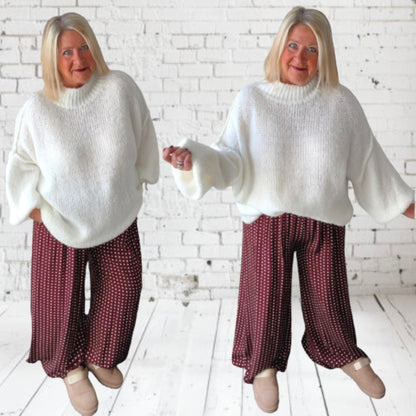 Viskose Marlene Hose "POLKA DOTS"