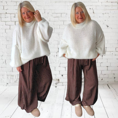Viskose Marlene Hose "POLKA DOTS"