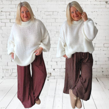 Viskose Marlene Hose "POLKA DOTS"