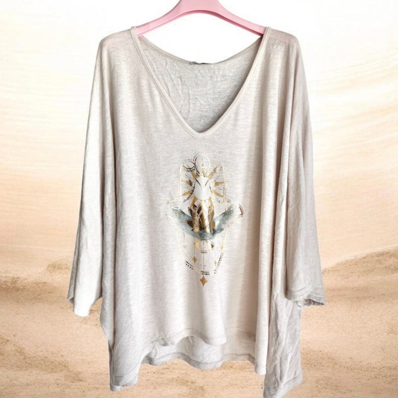 leichter Strickpulli "SOULMATE", beige