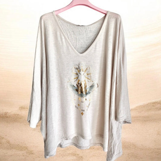leichter Strickpulli "SOULMATE", beige