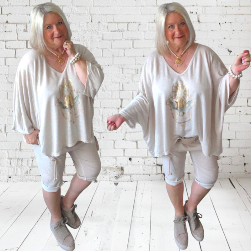 leichter Strickpulli "SOULMATE", beige