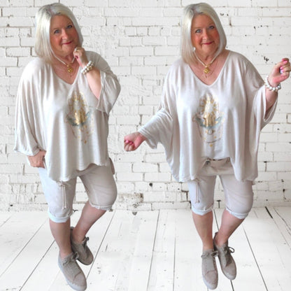 leichter Strickpulli "SOULMATE", beige