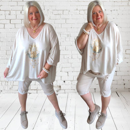 leichter Strickpulli "SOULMATE", beige