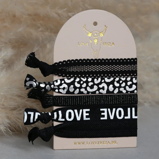 Ibizaelastiekjesleopardsilver