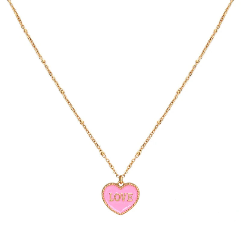 Kette Pink Heart 1