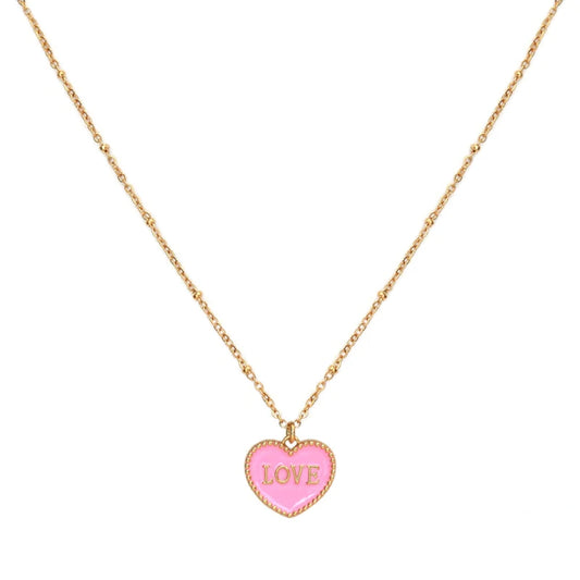 Kette Pink Heart 1