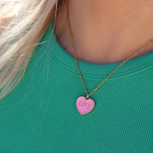 Kette Pink Heart 2