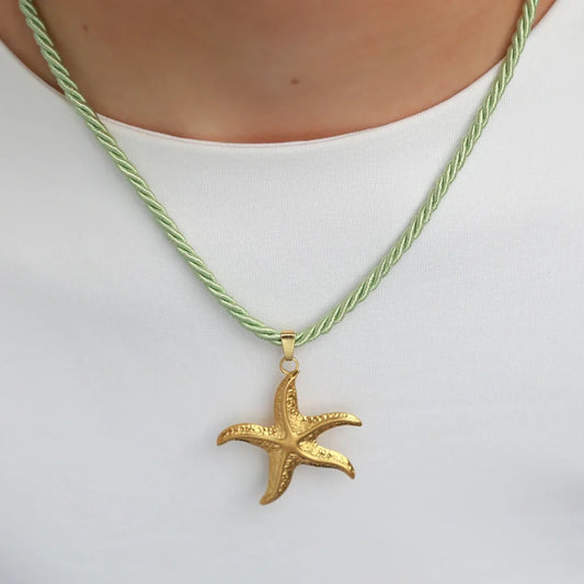 LOVE IBIZA Statement Halskette "STARFISH", mint