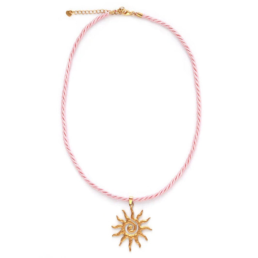 LOVE IBIZA Statement Halskette "SUN", rosa